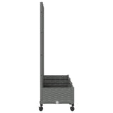 Garden Planter with Trellis&Wheels Light Grey PP 3423054