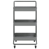 3-Tier Kitchen Trolley Grey 42x35x85 cm Iron and ABS 336337