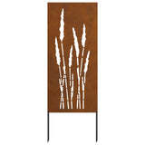 Garden Privacy Screen Floral Rusty 50 x 140 cm Weathering Steel 876314