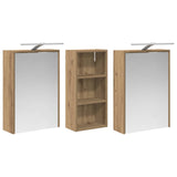 Bathroom Cabinet Set 3 pcs 116 x 16 x 62.5 cm Engineered wood 3403823