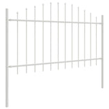 Garden Fence White 680 x 100 cm Powder-Coated Steel 3360149
