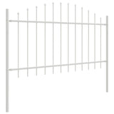 Garden Fence 7 pcs White 170 x 140 cm Powder-Coated Steel 3360167