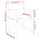 6 Piece Folding Garden Chairs Dark Grey Fabric 3208920