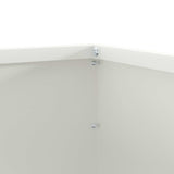 Lawn Edging 6 pcs White 50 x 50 x 13 cm Steel 874719