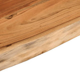 Wall Shelf 80x30x3.8 cm Rectangular Solid Wood Acacia Live Edge 370286