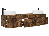 Bathroom Cabinet Set 3 pcs Smoked Oak 49 x 44.5 x 66 cm 3405772