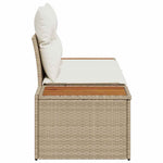 Garden Sofa Beige 184 x 62 x 85cm Poly Rattan 42006816