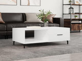 Coffee Table High Gloss White 90x50x40 cm Engineered Wood 829230