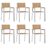 Garden Dining Set 7 pcs Brown Solid teak wood 3334802
