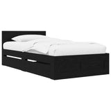 Bed Frame with Headboard Black Oak 80 x 200 cm Engineered Wood 3429683