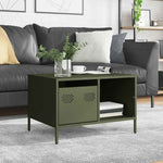 ZNTS Coffee Table Olive Green 68.5x50x43.5 cm Cold-rolled Steel 851284