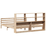 Bookcase Bed without Mattress 180x200 cm Super King Solid Wood Pine 3321905