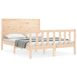 Bed Frame without Mattress Double Solid Wood Pine 3192726