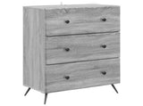Drawer Cabinet Grey Sonoma 66 x 34.5 x 90 cm Engineered Wood 895531
