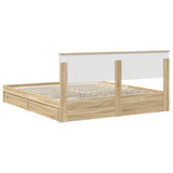 Storage Bed with Drawer Sonoma Oak 180 x 200 cm Engineered Wood 3408433