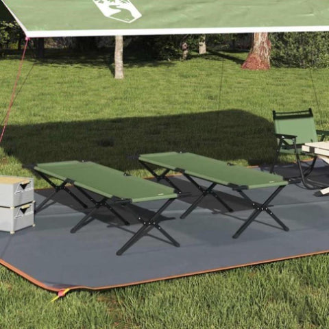 Folding Camping Bed Folding Manual Amy yellow Oxford fabric 42003184