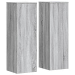 Plant Stands 2 pcs Grey Sonoma 33x33x100 cm Engineered Wood 3307887