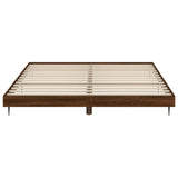 Bed Frame without Mattress Brown Oak 200x200 cm Engineered Wood 832220