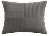 Cushion Cover 12 pcs ALMELO Dark Grey 45 x 45 cm Corduroy 914754