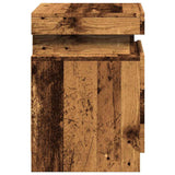 Bedside Cabinet with LED Old Wood 35x39x55 cm Engineered Wood 857654