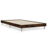 Bed Frame without Mattress Smoked Oak 90x200 cm Engineered Wood 832066