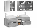 Bathroom Furniture Set 5 pcs Grey Sonoma 3406772
