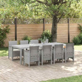 Garden Dining Set 9 pcs White Polypropylene 3378746
