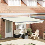 Retractable Awning Manual Cream 400 x 300 cm Fabric, Metal 3330490