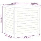 Garden Storage Box 60x50x55 cm Solid Wood Eucalyptus 367838
