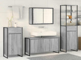 Bathroom Furniture Set 4 pcs Grey Sonoma Engineered Wood 3403049