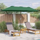 Garden Parasol Green 370 x 197 x 239 cm Polyester and Aluminium 42003368