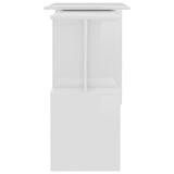 Corner Desk High Gloss White 200x50x76 cm Engineered Wood 801104