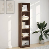 Bookcase Brown Oak 40x24x176 cm Engineered Wood 857798