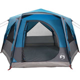 Cabin Tent 5-Person with Roof Blue and Grey 333 x 317 x 194 cm 42004030