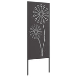 Garden Privacy Screen Black 50 x 140 cm Cold-rolled steel 876301