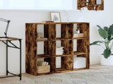Bookcase Smoked Oak 102x32x102 cm Engineered Wood 852820