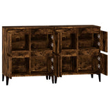 Sideboards 2 pcs Smoked Oak 60x35x70 cm Engineered Wood 3185764