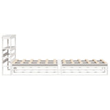 Bed Frame without Mattress White 90x200 cm Solid Wood Pine 3306487