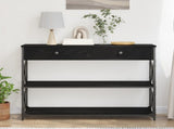 Console Table Black oak 100 x 28 x 75 cm 863529