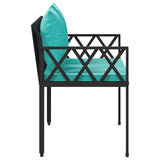 Outdoor Benches 2 -Seater 116 x 56 x 75 cm Poly Rattan 42025356