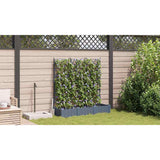 Garden Planter 3 pcs LiGht Grey 120 x 40 x 125.5 cm PP 42002885