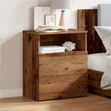 ZNTS Bedside Cabinet Old Wood 50x32x60cm Engineered Wood 856564