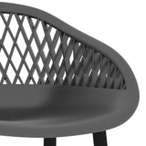 7 Piece Bar Set Black and Grey 3057475