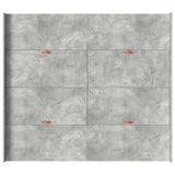 Storage Bed Frame Concrete Grey 200 x 200 cm Engineered Wood 3335264