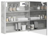 Bathroom Mirror Cabinet Concrete Grey 43 x 11.5 x 60.5 cm 889226