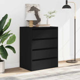 Corner Chest of Drawers Black 60x41x76 cm Engineered Wood 852871