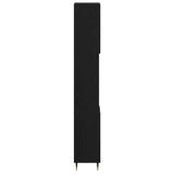 Bathroom Cabinet Black Oak 30 x 30 x 190 cm Engineered Wood 862881