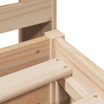 ZNTS Bookcase Bed without Mattress 180x200 cm Super King Solid Wood Pine 3323134