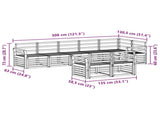Sofa Sets 8 pcs Natural Solid Acacia Wood 3375009