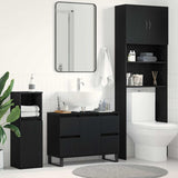 Bathroom Cabinet Black Oak 80 x 33 x 60 cm Engineered Wood 862895